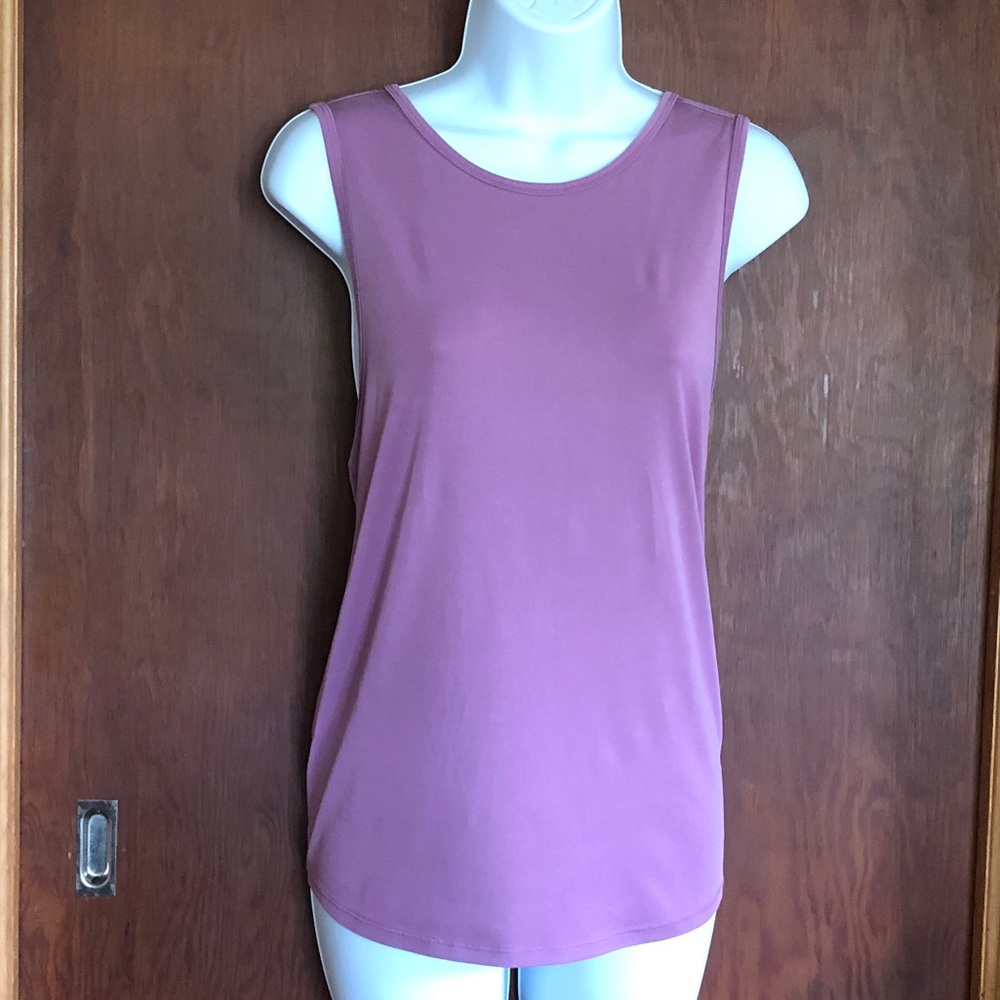 JoyLab Mauve Twist Back Tie Knot Active Tank Top S